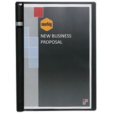 PRESENTATION FILE SPINE CLAMP MARBIG A4 BLACK 