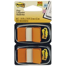 POST IT 3M 680-OE2 FLAGS ORANGE TWIN 100PK
