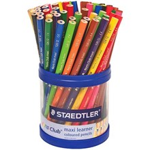COLOURED PENCILS STAEDTLER 126 NORIS CLUB MAXI LEARNER COLOURED PENCILS ASSORTED CLASS PACK TUB / CUP 70PK