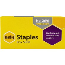 STAPLES MARBIG STAPLES 26/6 5000PK