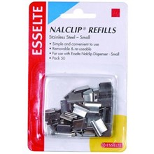 REFILLS NALCLIP ESSELTE SMALL SILVER 50PK (EACH=1) (PACK=20)