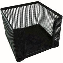 MEMO CUBE HOLDER ESSELTE METAL MESH BLACK