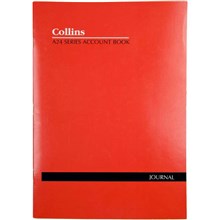 ACCOUNT BOOK COLLINS 10202 SERIES A24 ACCOUNT AND ANALYSIS BOOK JOURNAL A4 24 LEAF STAPLED RED (EACH=1) (PACK=5)