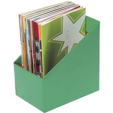 BOOK MAGAZINE BOX MARBIG FILE LARGE GREEN 5PK