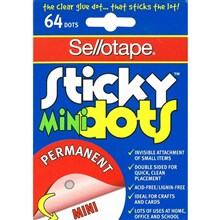 STICKY DOTS SELLOTAPE PERMANENT MEDIUM 990006 64PK