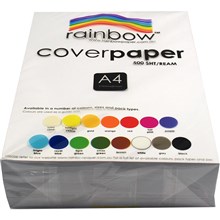 RAINBOW COVER PAPER 125GSM A4 WHITE PACK 500