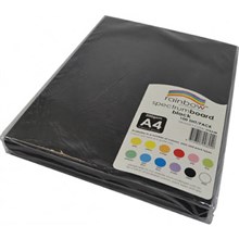 RAINBOW SPECTRUM BOARD 220GSM A4 BLACK PACK 100
