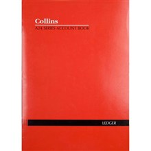 ACCOUNT BOOK COLLINS 10230 SERIES A24 ACCOUNT AND ANALYSIS BOOK DOUBLE LEDGER A4 24 LEAF STAPLED RED