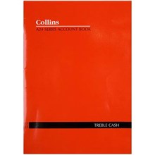ACCOUNT BOOK COLLINS 10203 SERIES A24 ACCOUNT AND ANALYSIS BOOK 3MC 3 MONEY COLUMN TREBLE CASH A4 24 LEAF STAPLED RED
