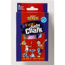 CHALK TEXTA JUMBO ASSORTED COLOURS 3PK