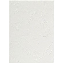 BINDING COVERS INITIATIVE 350GSM LEATHERGRAIN A4 WHITE 100PK