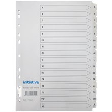 DIVIDER INITIATIVE INDEX DIVIDERS A4 A-Z TAB WHITE
