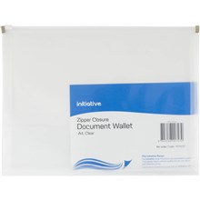 DOCUMENT WALLET WITH ZIPPER A4 CLEAR