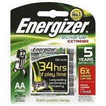 BATTERY RECHARGABLE ENERGISER AA BATTERIES 4PK