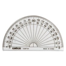 PROTRACTOR PLASTIC 180 DEGREE 100MM CLEAR