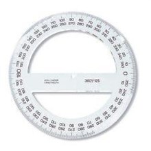 PROTRACTOR PLASTIC 360 DEGREE 100MM
