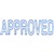 STAMP SELF INKING PRE INKED OFFICE STAMP ' APPROVED ' BLUE INK