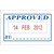 STAMP DESKMATE SELF-INKING DATE STAMP APPROVED BLUE/RED