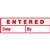 STAMP DESKMATE PRE-INKED MESSAGE STAMP ' ENTERED DATE AND BY ' RED