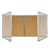 NOTICE BOARD VISIONCHART TX WEATHER RESISTANT NOTICE CASE 1350MM X 980MM SILVER FRAME CORK BACKGROUND LOCKABLE OUTDOOR USE