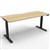 RAPIDLINE BOOST PLUS HEIGHT ADJUSTABLE SINGLE SIDED WORKSTATION 1800 X 750MM NATURAL OAK TOP / BLACK FRAME